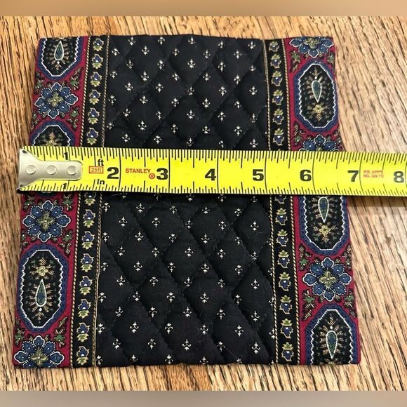 Vintage Rare Vera Bradley Checkbook Cover 90’s Pattern Black w/ Red and Blue - Picture 5 of 5